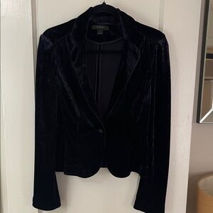 Express navy/ Black Velvet Blazer